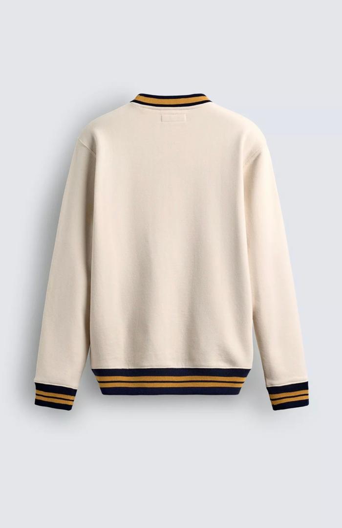 CONTRAST RIB SWEATERSHIRT