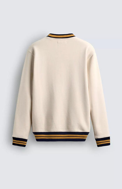 CONTRAST RIB SWEATERSHIRT